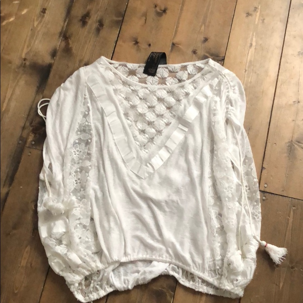 Free People Romantics white top - Picture 3 of 4